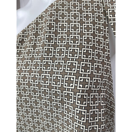 Abercrombie & Fitch Beige Geometric Sleeveless One Shoulder Scarf Tank Top Sz L