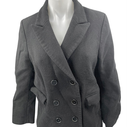 Sandro Womens Black Double Breasted Collar Long Sleeve Trench Overcoat Jacket 8