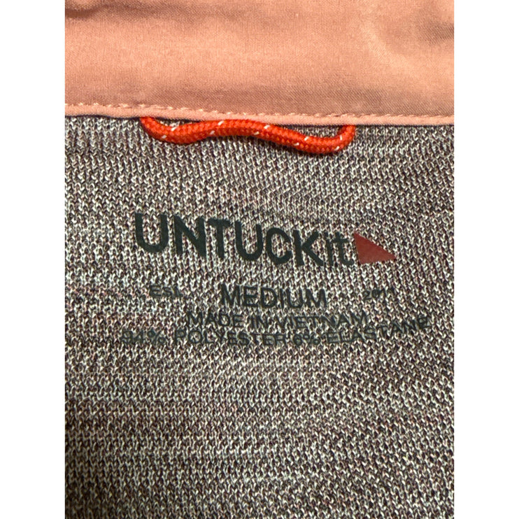 Untuckit Men's Purple Short Sleeve Collared Golf Tennis Polo Shirt Top Size M