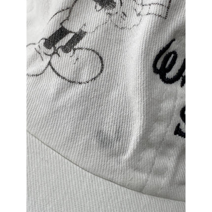 Disney Women's White The Walt Disney Studios Embroidered Dad Cap Hat One Size