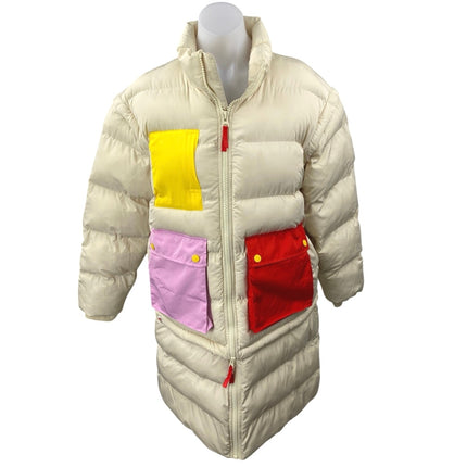Lego x Target Cream Long Sleeve Colorblock Full Zip Long Quilted Puffer Jacket S