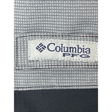 Columbia PFG Tamiami Gray Black Hoodie Hooded Long Sleeve Sweatshirt Top Size S