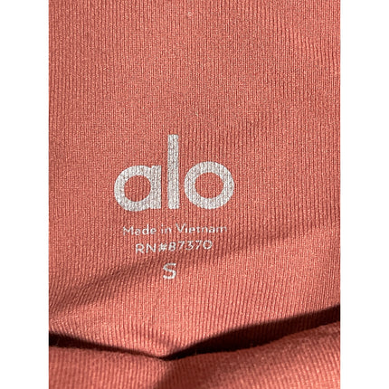 Alo Yoga Women's Pink Brown High Waist Activewear Yoga Moto Leggings Pants Sz S