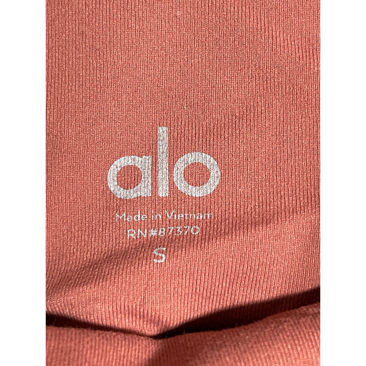 Alo Yoga Women's Pink Brown High Waist Activewear Yoga Moto Leggings Pants Sz S