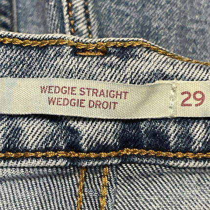 Levi's Wedgie Straight Women's Blue Medium Wash High Rise Denim Jeans Size 29