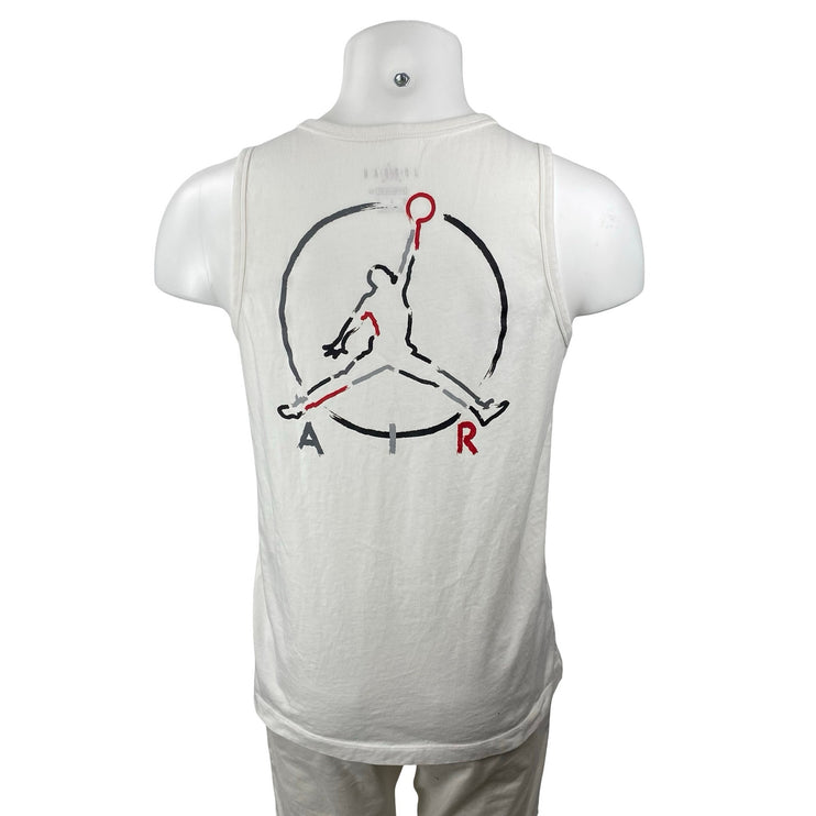 Jordan Jumpman Air Men's White Graphic Sleeveless Athletic Activewear Tank Top M