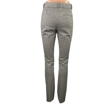 Amanda + Chelsea Gray Beige Tweed High Rise Straight Slim Trousers Pants Size 2