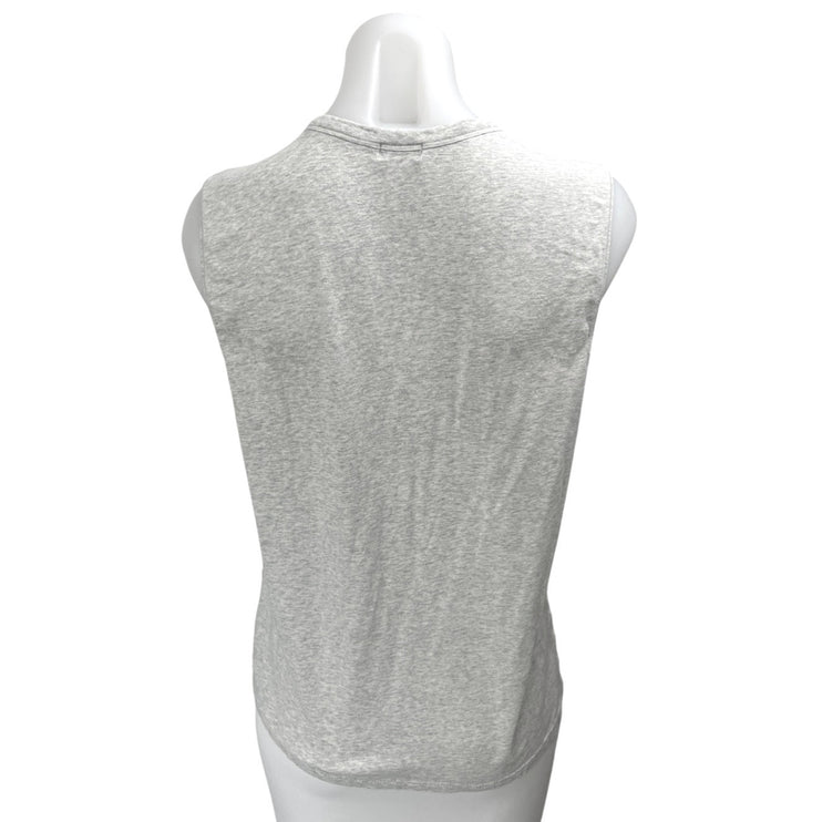 Skims Women's Gray Sleeveless Knit Activewear Fitness Gym Muscle Tee Tank Top XS