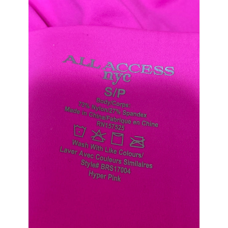 All Access Pink Racerback Cropped Top Leggings Yoga Athletic Two Piece Set Sz S