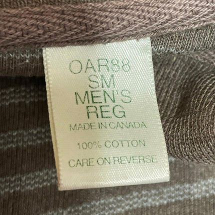 L.L.Bean Brown Stripe Collared Long Sleeve Tee T-Shirt Sweater Polo Shirt Top S