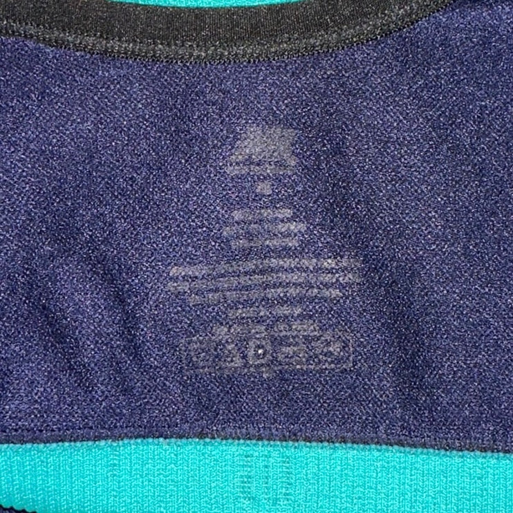 New Balance Blue Color Block Sleeveless Yoga Athletic Sports Bra Crop Top Size M