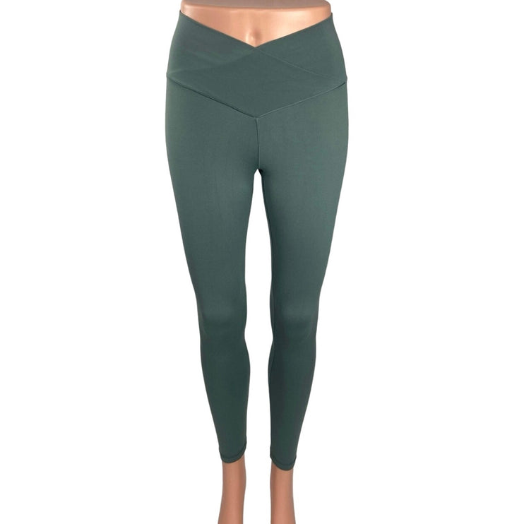 Aerie Offline Green Pull On Stretch High Rise Real Me 7/8 Leggings Tight Size M