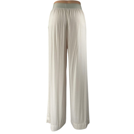 WeWoreWhat Womens White Pull On High Rise Pleated Wide Leg Trousers Pants Size S