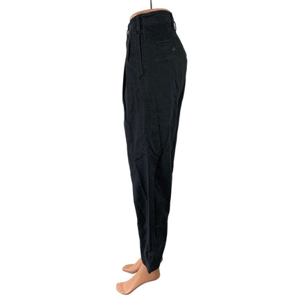 Dockers Recode Black High Rise Pleated Straight Wide Leg Denim Jeans Pants Sz 26