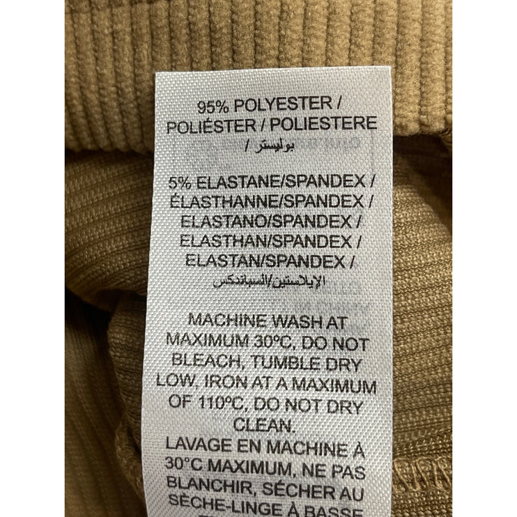 NEW Edikted Women's Brown Corduroy High Waisted Slim Fit Chino Hot Mom Shorts M