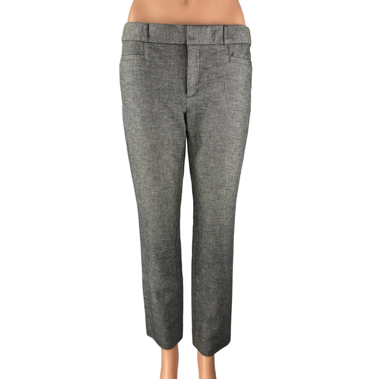 Banana Republic Women's Gray Mid Rise Slim Straight Trousers Dress Pants Size 6