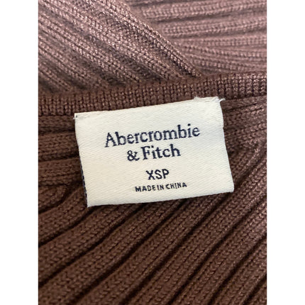 Abercrombie & Fitch Brown Rib Knit Sleeveless Keyhole Slit Midi Bodycon Dress XS