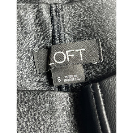 Ann Taylor LOFT Women's Black Faux Vegan Leather Activewear Biker Shorts Size S