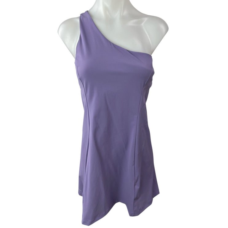 Outdoor Voices Purple Sleeveless One Shoulder Mini Athletic Activewear Dress M