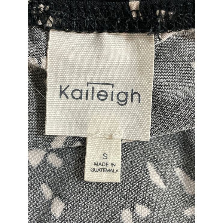 Kaileigh Black White Speckled Dot Sleeveless V Neck Cami Tank Jumpsuit Size S