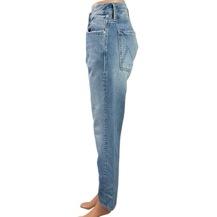 Mother The Tomcat Women Light Blue High Rise Slim Straight Denim Jeans Pants 31