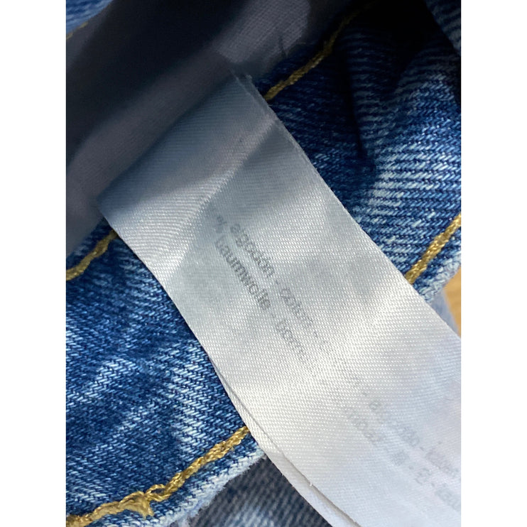 Bershka Womens Blue High Rise Wide Leg Mom Bermuda Boyfriend Denim Shorts Size 2