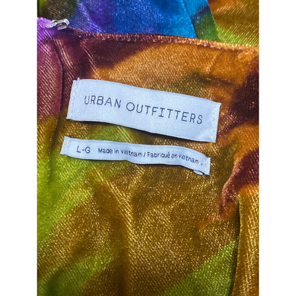 Urban Outfitters Multicolor Abstract Cowl Neck Cami Camisole Tank Dress Size L