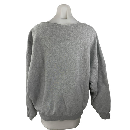 J.Galt Malibu Women's Gray Oversized Crew Neck Long Sleeve Sweatshirt Top Size M
