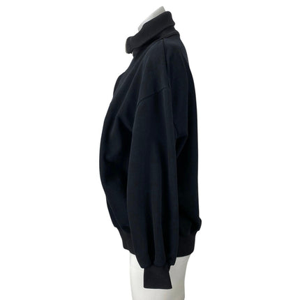 Oak + Fort Women's Black Half Zip Turtleneck Long Sleeve Sweatshirt Top Size XS