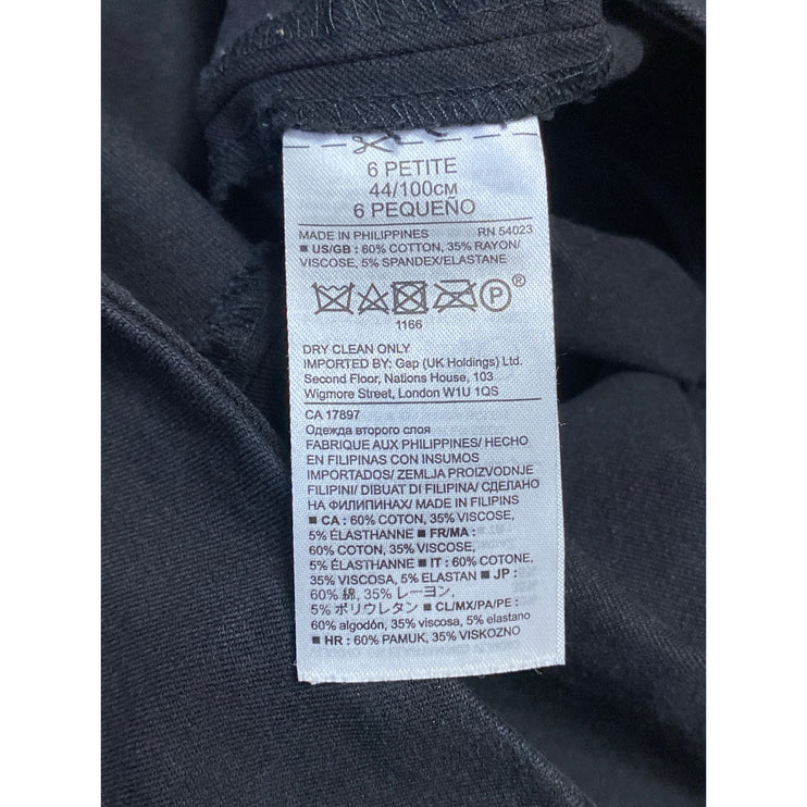 Banana Republic Women's Black High Waisted Zip Pencil Mini Skirt Size 6 Petite