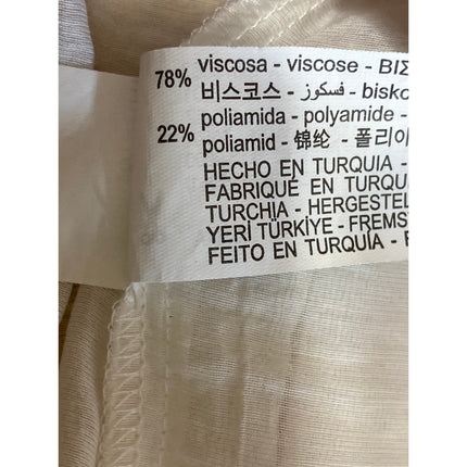 Zara Women's White Long Sleeve Ruffle Mock Neck Tiered Tie Blouse Top Size S