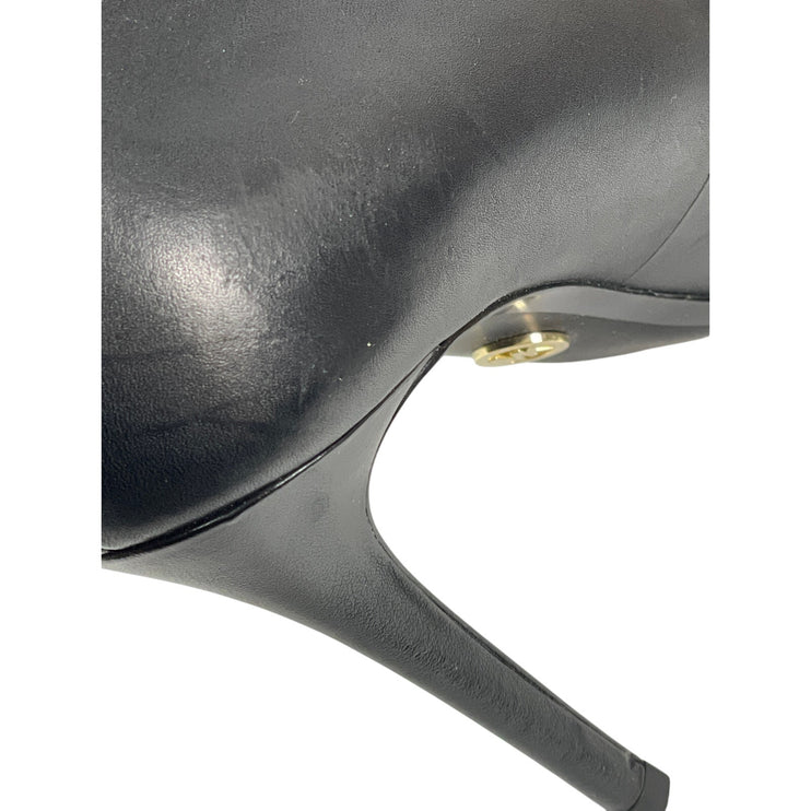 Michael Kors Alina Flex Women's Black Leather Pointed Toe Stiletto Heels Shoes 8