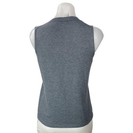Lamberto Losani Women's Gray Sleeveless Cashmere Knit Scoop Neck Tank Top Size S