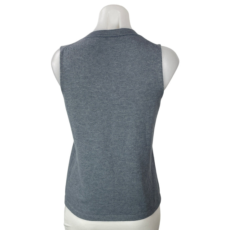 Lamberto Losani Women's Gray Sleeveless Cashmere Knit Scoop Neck Tank Top Size S