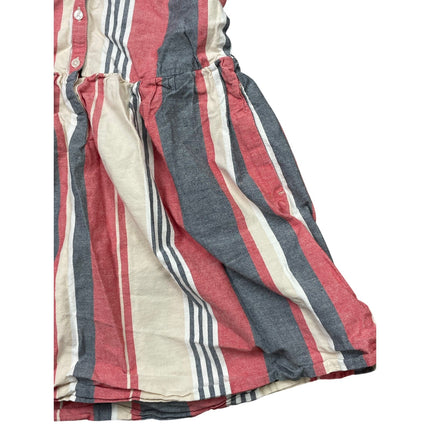 Tommy Hilfiger Kids Girls Multicolor Striped Collar Mini Flare Shirt Dress US 12