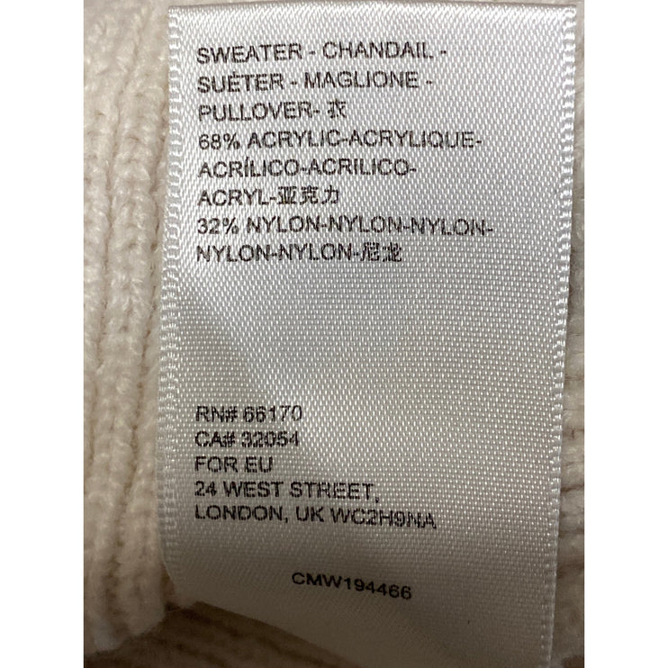 Urban Outfitters Beige Cream Ribbed Knit Turtleneck Long Sleeve Sweater Top XS