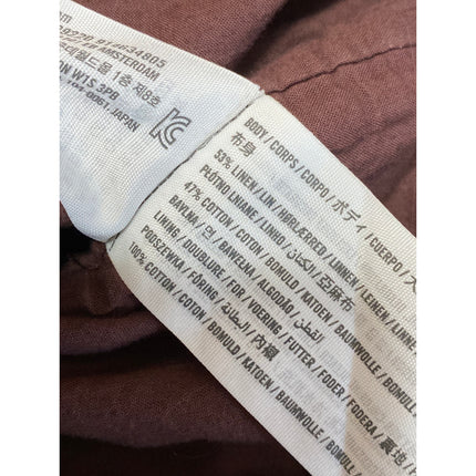 Abercrombie & Fitch Brown Linen Sleeveless Square Neck Tank Crop Top Size M