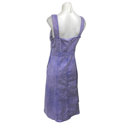 Future Collective Purple Sleeveless Slit Denim Jeans A Line Midi Dress Size 6