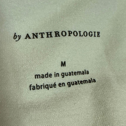 Anthropologie Women's White Long Sleeve Boat Neck Pullover Tee T-Shirt Top Sz M