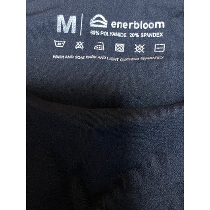 Enerbloom Women's Black Short Sleeve Yoga Athletic Activewear Crop T-Shirt Top M