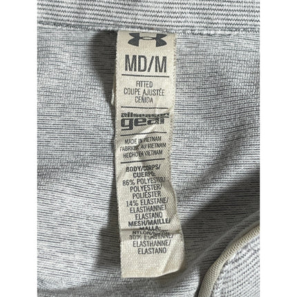Under Armour Gray Mesh Cutout Full Zip Long Sleeve Activewear Coat Jacket Size M