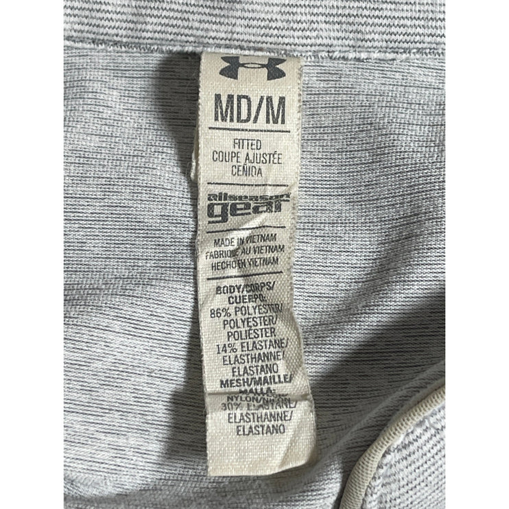 Under Armour Gray Mesh Cutout Full Zip Long Sleeve Activewear Coat Jacket Size M