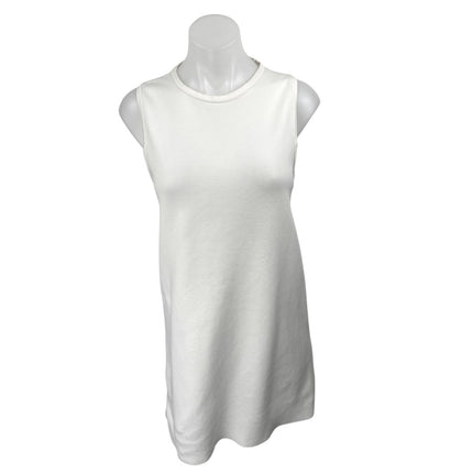 Zara White Sleeveless Crew Neck Cami Camisole Tank Mini Shift Dress Size S
