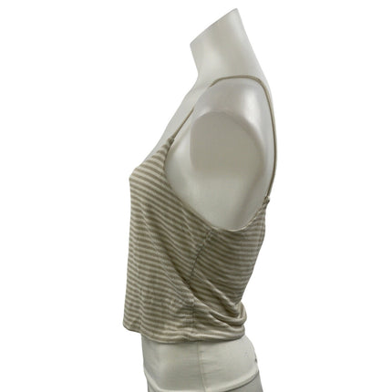 Nordstrom BP. Women's Beige Striped Sleeveless Knit Cami Tank Crop Top Size M