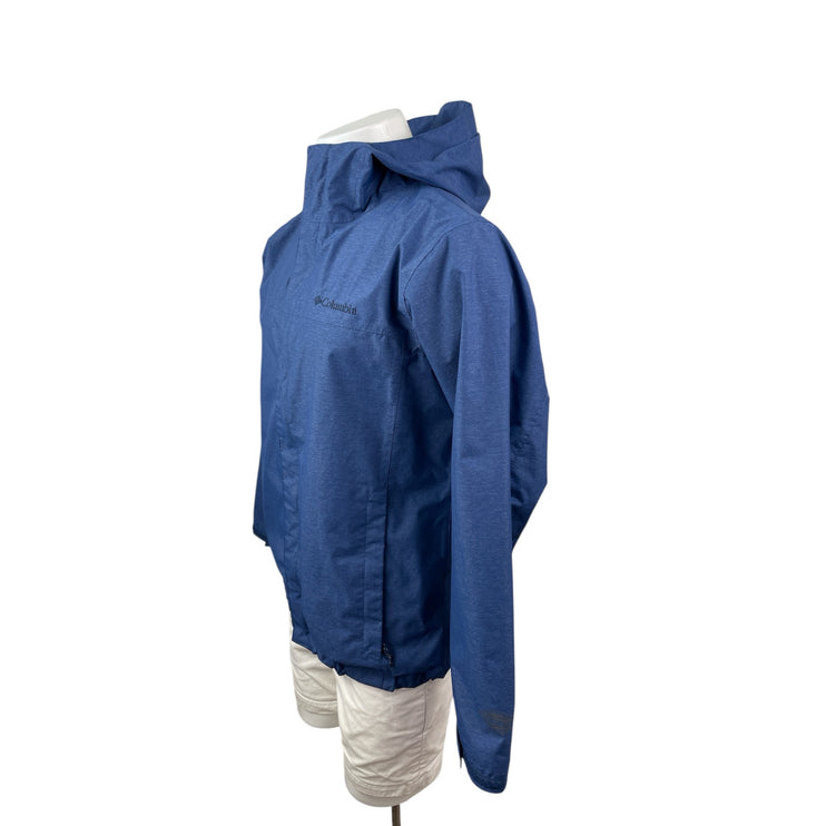 Columbia Men's Blue Hoodie Hooded Long Sleeve Full Zip Windbreaker Jacket Size M