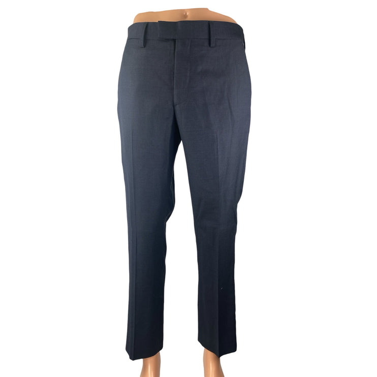 NEW Banana Republic 100% Wool Mens Gray Straight Leg Trousers Dress Pants Sz 31