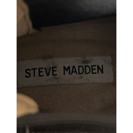 Steve Madden Amulet Women's Black Leather Round Toe Pull On Ankle Boots Size 10