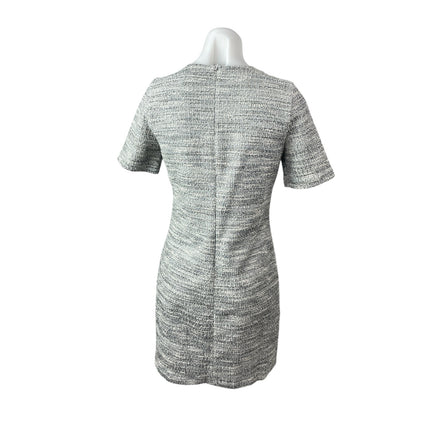 Club Monaco Women's Gray Heather Tweed Short Sleeve Mini Sheath Dress Size M