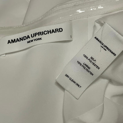 Amanda Uprichard White Floral 3D Strapless Bandeau Sheath Mini Dress Size S
