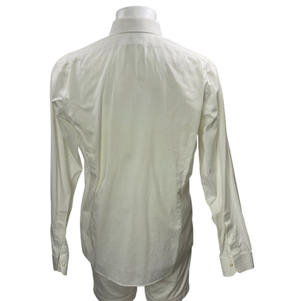Brooks Brothers Men's White Non Stretch Milano Long Sleeve Dress Shirt Top 16.5